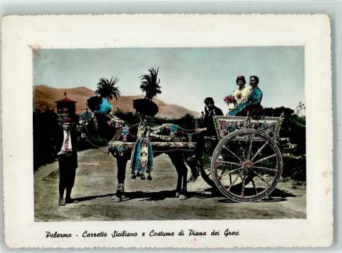 Palermo Carretto Siciliano e Costume di Piana dei Greci