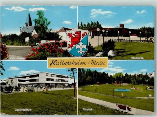 Hattersheim Kath. Kirche Stadthalle Gesamtschule Tierpark