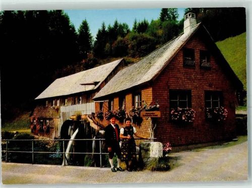 Furtwangen Hexenlochmühle erbaut 1825 Die Mühle ist in Betrieb und wird zur Herstellung der Kuckucksuhren verwendet AK