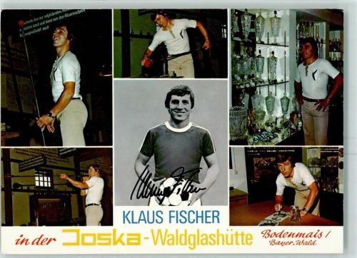 Bodenmais 1983 Joska Waldglashütte Klaus Fischer Fußball besucht die Hütte
