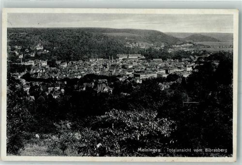 Meiningen Blick vom Bibrasberg STEMPEL WK II