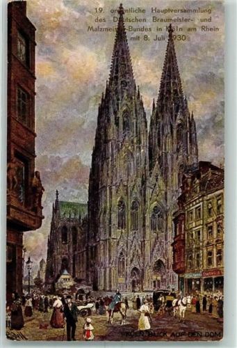 Köln Altstadt-Süd 101 Blick auf den Dom sign. Karl Rüdell