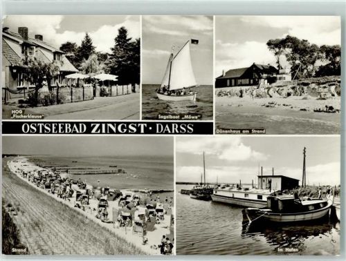 Zingst HOG Fischerklause Hafen Segelboot Möwe Dünenhaus Strand