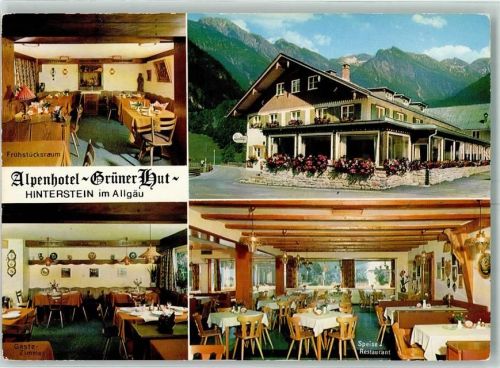 Hinterstein Alpenhotel Grüner Hut Werbung