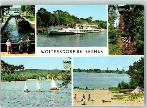 Woltersdorf Schleuse Fahrgastschiff Aussichtsturm Campingplatz Flankensee