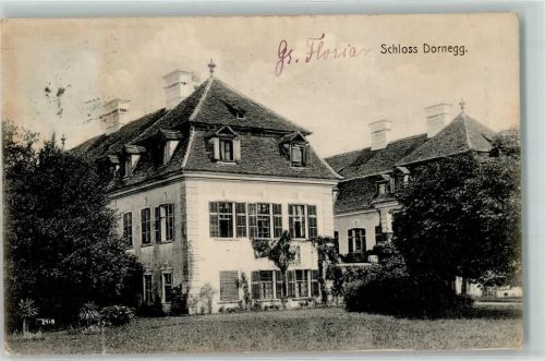 Dirnegg 1912 Schloss Garten Kamin