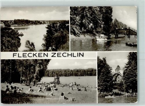 16818 O1950 Flecken Zechlin - Schwimmbad Boot
