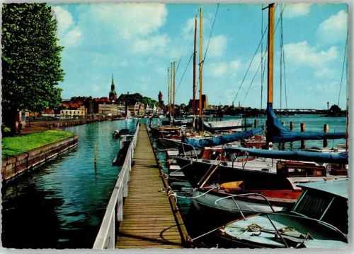 Kappeln Bootsanlegesteg Segelboote
