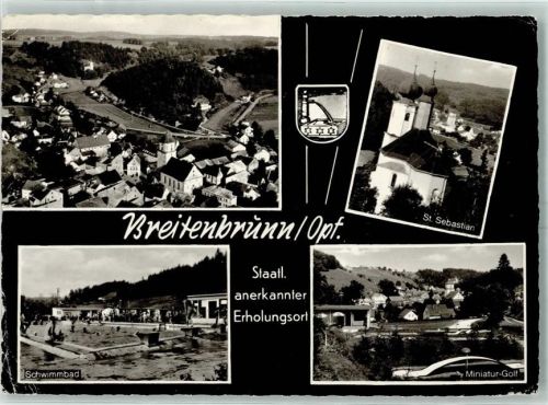 92363 W8431 Breitenbrunn , Oberpf Gebrauchsspuren St. Sebastian Schwimmbad Miniatur-Golf