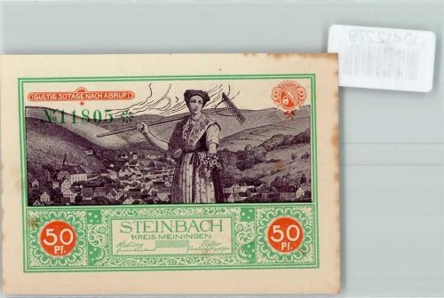 Steinbach Notgeld Lutherdenkmal