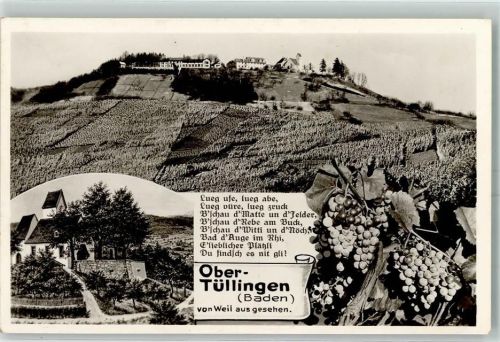 Tüllingen Ober-Tüllingen Weinberg Kirche Weinreben Spruch