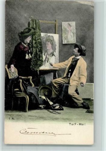 Serie 6 Nr. 2 - Maler in seinem Atelier , gute Erhaltung