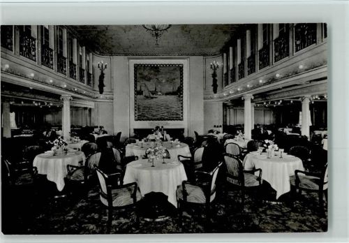 Speisesaal 1. Klasse - Hamburg-Amerika Linie AK