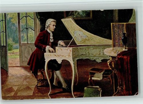 1917 Mozart am Klavier - Gemälde v. Beck AK