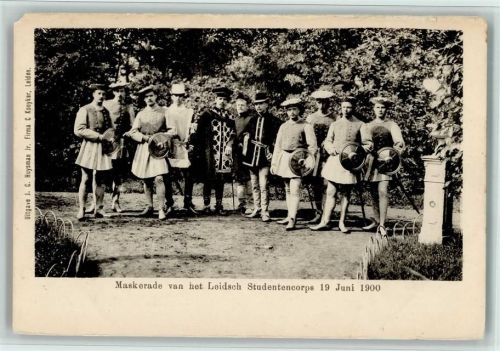 Maskerade 1900 - Leidsch Studentencorps AK Studentika