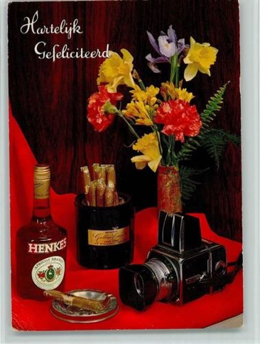 Stilleben Werbung , Geburtstag, Geschenke AK Gute Erhaltung