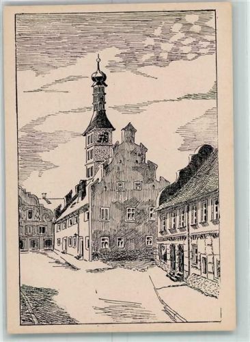 Geiselhöring Rathaus erb. 1525 Zeichnung