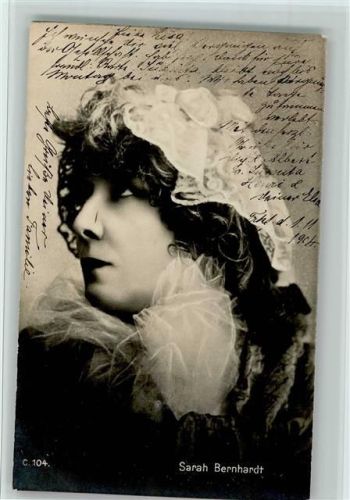 C 104 , gute Erhaltung AK Sarah Bernhardt 1904 Foto AK