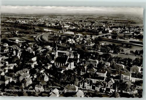Simbach Fliegeraufnahme Blick auf Braunau Österreich