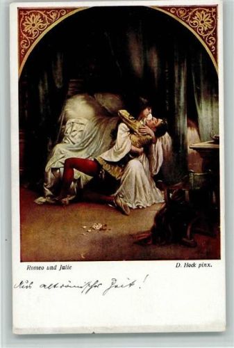 Romeo und Julie sign. D. Hock AK