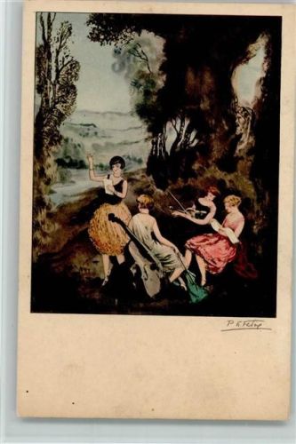 Edition E.K. & Cie, Paris, Serie 1990 - art Deco - Frauen musizieren