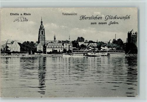Eltville 1913 Rheinschiff AK