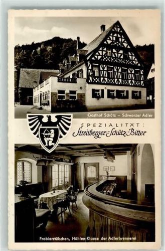 Streitberg Gasthaus Schütz Schwarzer Adler Probierstübchen Höhlen Klause der Adlerbrennerei