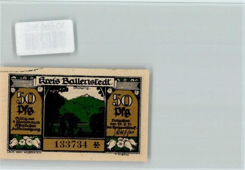 Ballenstedt Notgeld , Zwerge steigen zum Stollen