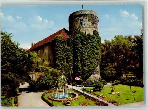 Brüggen Restaurant Burg Brüggen Park Springbrunnen