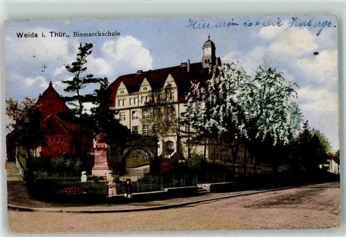 Weida 1929 Bismarckschule Expressmarke