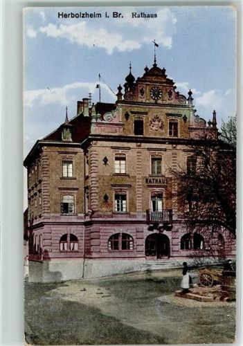 79336 W7834 Herbolzheim , Breisgau 1918 - Rathaus