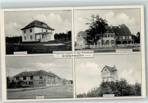 92655 W8484 Grafenwöhr - Truppenübungsplatz Kaserne Kommandaur Wirtschaftsgebäude