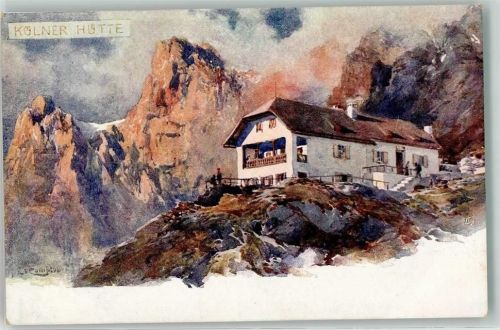 Nova Levante 1899 Verlag Edlinger Nr. 11 AK Berghütte , Kölner Hütte