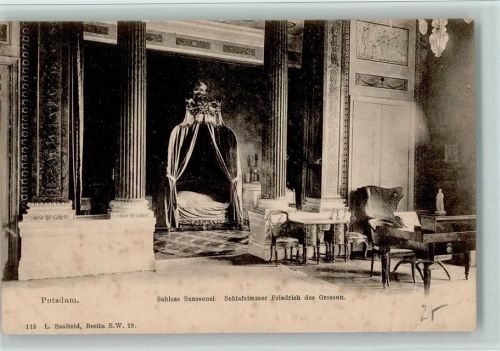 Potsdam Schlafzimmer im Schloss Sanssouci AK
