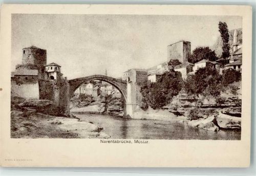 Mostar Narentabrücke K.K. Polizei-Lotterie