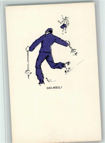 sign Pernitsch - Ski-Heil - Poesie , gute Erhaltung AK
