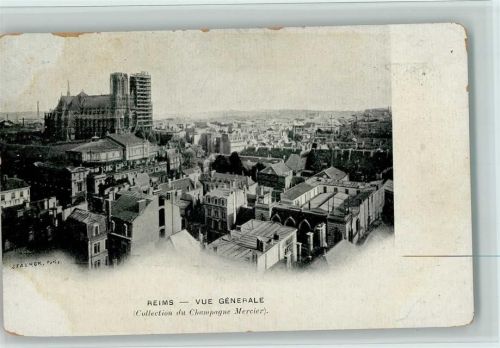 Reims 1900 vue Generale - Werbung Champagne Mercier