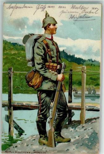 1916 Soldat in voller Ausrüstung WK I