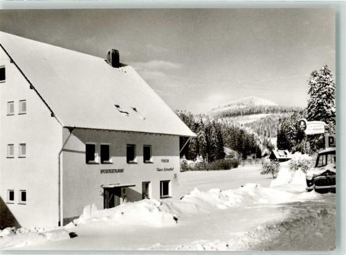 Hundsbach Cafe Pension Feiner Schnabel Foto-AK