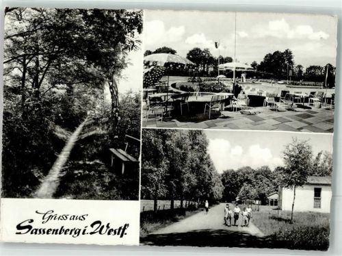 48336 W4414 Sassenberg , Westf - Freibad Wald- und Feldweg