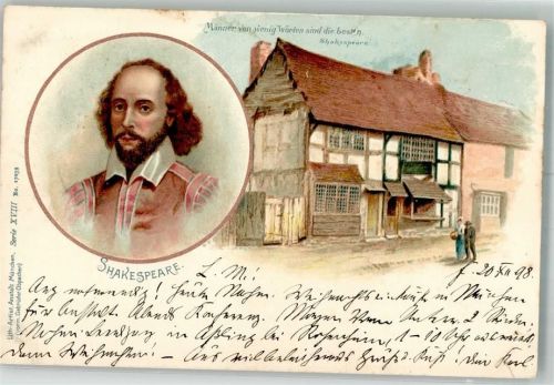 1898 Das Geburtshaus Lith.Artist Anstalt München Serie XVIII