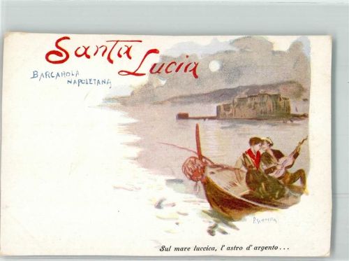 La Caletta Santa Lucia Liedtext und Noten von Barcarola Napoletana Künstlerkarte