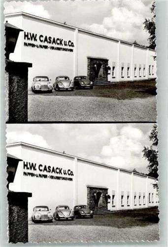 58730 W5758 Fröndenberg , Ruhr FOTO KEINE AK Fabrik H.W.Casack und Co. VW Käfer Auto Ort handschriftlich