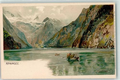 Schönau 1899 Königsee Landwirtschaft Heuernte mit dem Boot einbringen
