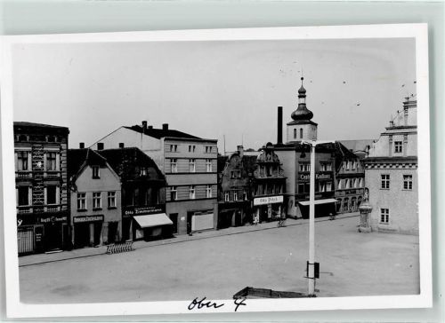 Oberglogau Glogowek Ring mit Rathaus Central-Kaufhaus Klosterkirche