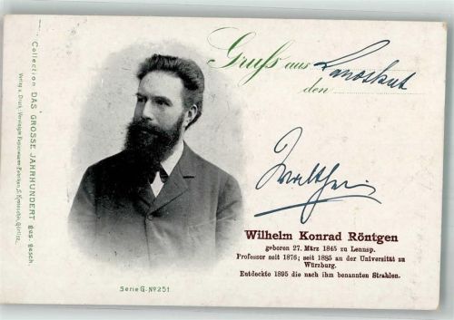 1900 Konrad Röntgen, Das große Jahrhundert Serie G Nr. 51 + Adelskorrespondenz