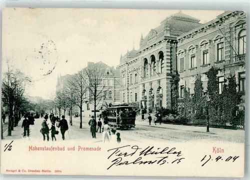 50667 W5021 Köln Neustadt-Süd 102 1904 - Hohenstaufenbad und Promenade Straßenbahn
