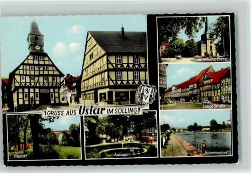 37170 W3418 Uslar - St. Johannis-Kirche Lange Straße Schwimmbad Anlagen Viadukt Mehrfachaufnahme