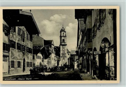 Mittenwald Oberer Markt Schild Damen- und Herren Friseur