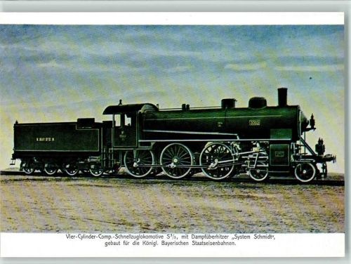 Serie Nr. 8 - 96 histor. Lok-Postkarten 1977 - Lokomotive S 3/5 von 1904 AK